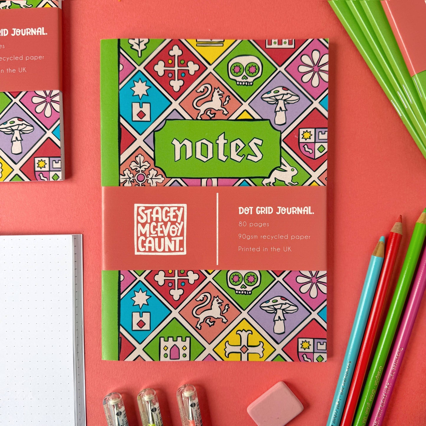 Medieval Tile Pattern Dot Grid Notebook