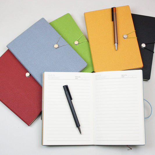 A5 PU Leather Hardback Notebook: Green