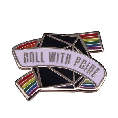 Roll With Pride | 1 Pcs D&D Enamel Pin