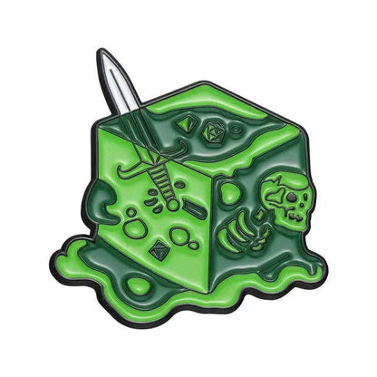 Gelatinous Cube Enamel Pin Badge | 1 Pcs Metal Pin