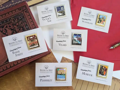 Alice's Adventures in Wonderland: Gold Enamel Pin Badge
