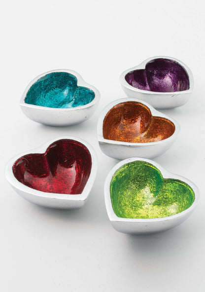 Recycled Aluminium Mini Heart Dish