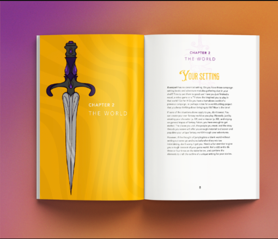 Everspark -  Fantasy TTRPG in which you tell epic tales